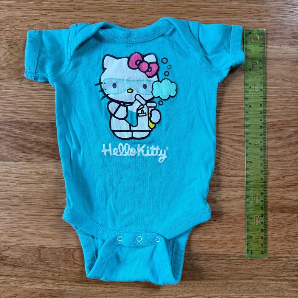 Hello Kitty Science (scientist) bodysuit onesie blue 6 months
